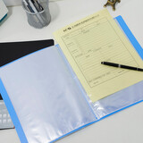 晨光（M&G）ADM95095新锐派资料册收纳册 插袋档案塑料文件册多页资料册 20页 蓝色 单个装