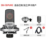 得胜（TAKSTAR）SM-18 PURE 大振膜专业录音麦克风 网络直播唱K歌录音话筒