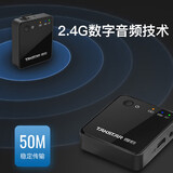 得胜（TAKSTAR） V1（二代）无线领夹麦克风小蜜蜂录音设备网课抖音短视频吃播单反采访降噪户外直播收音麦 V1屏显版一拖一 黑色