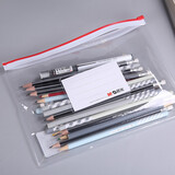 晨光（M&G）A5透明PVC拉边袋拉链袋高透办公资料袋文件袋软塑料拉锁袋 2包，24个装 ADM94503