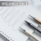 晨光(M&G)文具 拔帽中性笔0.5学生黑笔高密度签字笔商务子弹头水笔办公用品 黑色 10支/盒