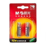 晨光（M&G）7号碱性于儿童玩具/血压计/血糖仪/挂钟/键盘/遥控器电视空调键盘鼠标电池 （2粒吸卡）ARC92555