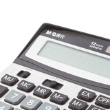 晨光 (M&G) ADG98716文具1654经典金属面板计算器太阳能双电源桌面计算机 12位大屏幕通用计算机 
