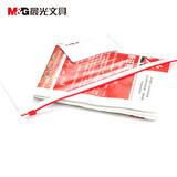 晨光（M&G）透明PVC拉边袋拉链袋高透办公资料袋彩色文件袋软塑料拉锁袋 A4 12个装ADM94504