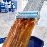 宝家洁平板拖把40cm杆长130cm带桶配2布F50套装刮刮乐拖把