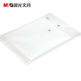 晨光（M&G）ADM94518  A4竖式线扣档案袋加厚防水PVC 透明缠绳文件袋透明缠绳档案袋 白色【60个/组】HY