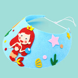 叁沃 森邂礼开学季儿童不织布DIY手工制作遮阳帽子幼儿园创意无纺布材料包 女款