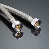 叁沃 日丰编织软管上水管 不锈钢60cm软管 4分