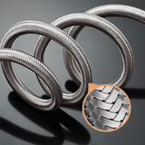 叁沃 日丰编织软管上水管 不锈钢60cm软管 4分