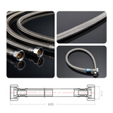 叁沃 日丰编织软管上水管 不锈钢60cm软管 4分