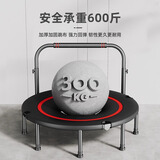 叁沃 蹦蹦床家用儿童室内小型宝宝蹭蹭床家庭弹跳床折叠大人小孩跳跳床 48英寸 -黑色【升级八脚防滑大吸盘】门型双扶手3
