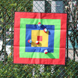 叁沃 投掷粘球靶儿童幼儿园玩具投掷球飞投掷靶粘粘球沙包镖盘飞镖靶 彩虹色投掷框1套+6个球