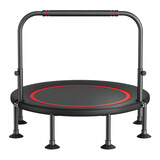 叁沃 蹦蹦床家用儿童室内小型宝宝蹭蹭床家庭弹跳床折叠大人小孩跳跳床 48英寸 -黑色【升级八脚防滑大吸盘】门型双扶手3