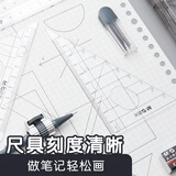 晨光(M&G)文具学生考试绘图套装(圆规+橡皮+直尺+带根号三角尺/尺子+量角器)学习组合装 7件套ACS90808开学