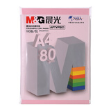晨光(M&G)文具彩色A4多功能复印纸 手工纸 折纸卡纸 粉红80gA4-100张/包 2包装 APYVPB0137