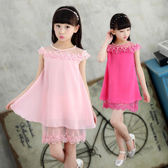 童装男童套装夏装 2017新款中大女童夏装套装