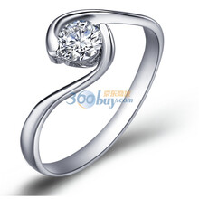 JPF 高级仿真钻璀璨之戒 925纯银戒指女 高档