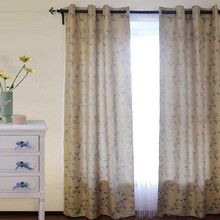艺 复古田园印花全棉布成品窗帘巴格达之星2*