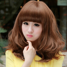贝丽丝假发 长卷 中分假发 短发 女 夏日短卷梨