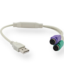 五星USB转PS\/2转接线 USB转PS2转接线 圆头