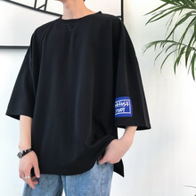 尊首（ZUNSHOU） 七分袖 男士T恤 T52黑色 
