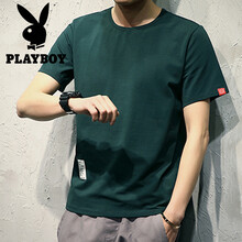 花花公子（PLAYBOY ESTABLISHED 1953） 短袖 男士T恤 綠色 MT01 