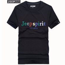 吉普（JEEP） 短袖 男士T恤 1087黑色 