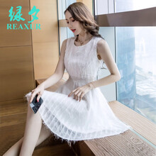 流蘇短款連衣裙