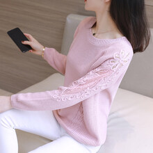線衣蕾絲打底衫女