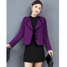其他品牌   女 短外套 拼接，紐扣