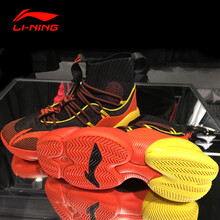 李寧（LI-NING）籃球鞋空襲6-標準黑/火焰橙 42
