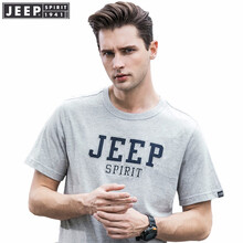 吉普（JEEP） 短袖 男士T恤 02-灰色 