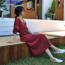 圓領(lǐng)連衣裙，微胖妹子也能美美噠