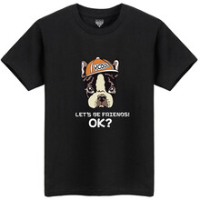 子向 短袖 男士T恤 黑色（OK狗） 