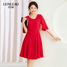 洛詩琳（LUXLEAD） 純色 拉鏈 連衣裙