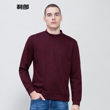 利郎（LILANZ） 長袖 男士T恤 酒紅 
