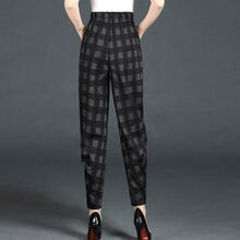 摩綺絲 高腰 燈籠褲 女 九分褲 休閑褲