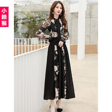 小賴猴（XIAOLAIHOU） 花色 褶皺，印花，立體裁剪 連衣裙