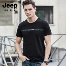 Jeep 短袖 男士T恤 黑色/短袖 