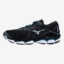 美津濃（MIZUNO）跑步鞋黑/銀/海藍(lán) 