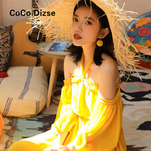 CoCo.Dizse 純色 露背，綁帶，蝴蝶結(jié) 連衣裙