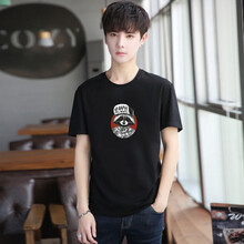 維杰斯（WINJEANS） 短袖 男士T恤 ZH01黑色 