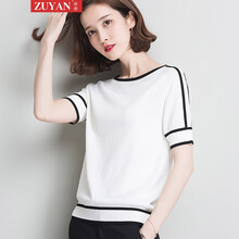 祖燕（ZUYAN） 立體裁剪 短袖 T恤 女 圓領(lǐng)
