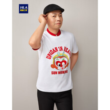 海瀾之家（HLA） 短袖 男士T恤 米白花紋(BP) 
