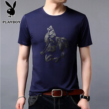 花花公子（PLAYBOY PHYSICAL） 短袖 男士T恤 1576DXTX9575藏青 