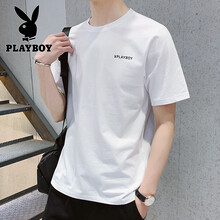 花花公子（PLAYBOY） 短袖 男士T恤 SY3337 白色 