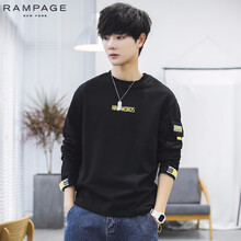 RAMPAGE 長袖 男士T恤 27119010黑色 