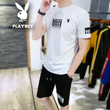 花花公子（PLAYBOY PHYSICAL） 短袖 男士T恤 白色CY115 