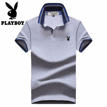 花花公子（PLAYBOY） 長(cháng)袖 男士T恤 灰色丨兔頭繡花 