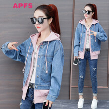 APFS 連帽 長袖 女 短外套 口袋，拼接，拉鏈，紐扣，多口袋